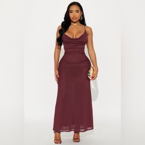 Boho Burgundy Maxi Dress 🛍️